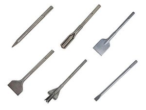 There are many different chisel bits for demolition hammers.