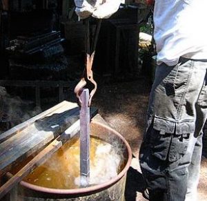 Cooling the steel helps form the steel in its new shape.