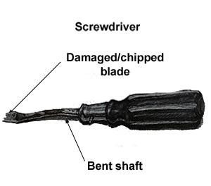 Damaged screwdriver can be heat treated to be repaired.