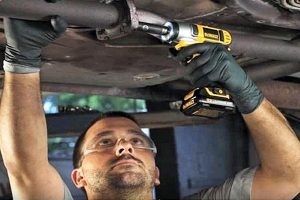 DeWalt Compact Impact Wrench in Use.