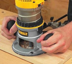 Use a slow speed when routing hard wood.