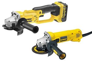 DeWalt angle grinders come in a range of different sizes.