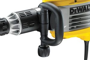 Demolition hammer side handle is highly adjustable.