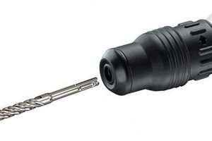 Demolition hammer tool holder and bit.
