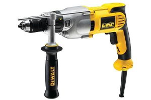 Some Dewalt percussion drills have torque limiting clutch.