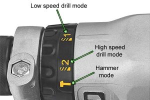 Dewalt Percussion Drills Settings.