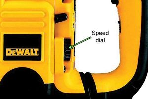 How to operate the speed dial on an SDS Drill from DeWalt.