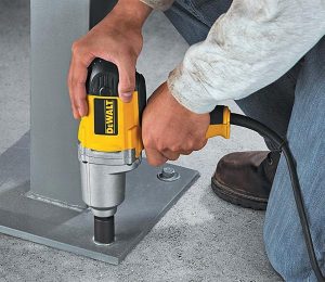 A corded impact wrench is simple to use.