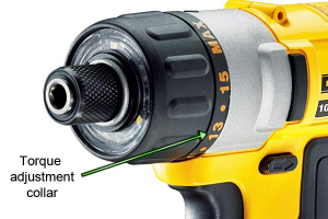 Torque control lets you alter the amount of turning force.