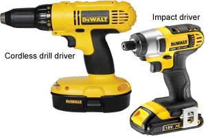 Impact drivers are smaller than drill drivers.