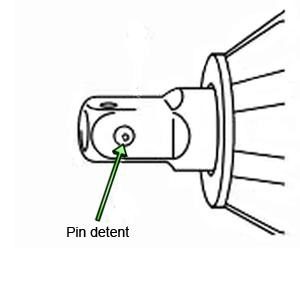A pin detent holds the socket on securely.