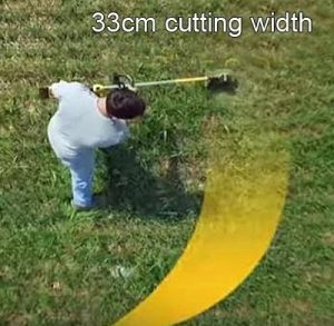 Cutting widths vary between string trimmers.