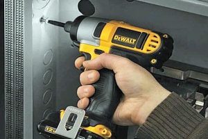 Dewalt impact drivers will work even on metal surfaces.