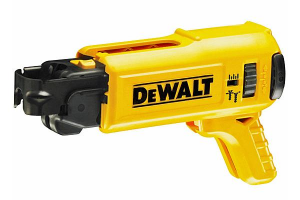The Dewalt collated magazine has a quick release mechanism.