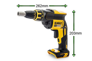 The DeWalt drywall screwdriver is compact and lightweight.