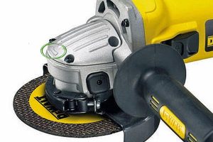 Geared head on angle grinder.