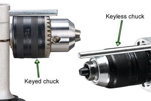 Dewalt percussion drills may have keyed or keyless chucks.