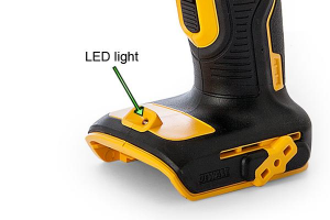 How to operate the LED light on a DeWalt Screwdriver.