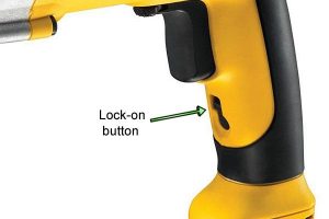 Dewalt percussion drills include lock-on button.