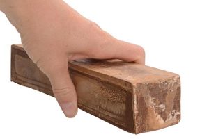 Polishing bars are used to smooth edges.