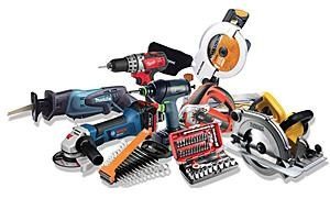Range of different tools manufactured using tool steel.