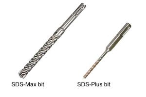 SDS drill bits are much bigger than SDS plus bits.