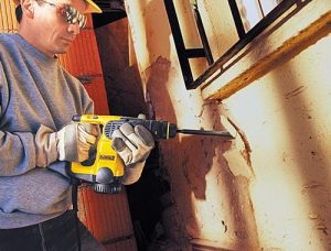 SDS plus drill chipping mortar.
