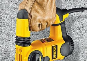 SDS plus drill with floating handle.