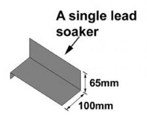 Single Lead Soaker including measurements.