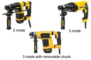 Three types of SDS plus drill.