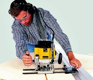 Projects can be completed using a dewalt plunge router.