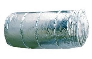 Foil roof insulation roll.