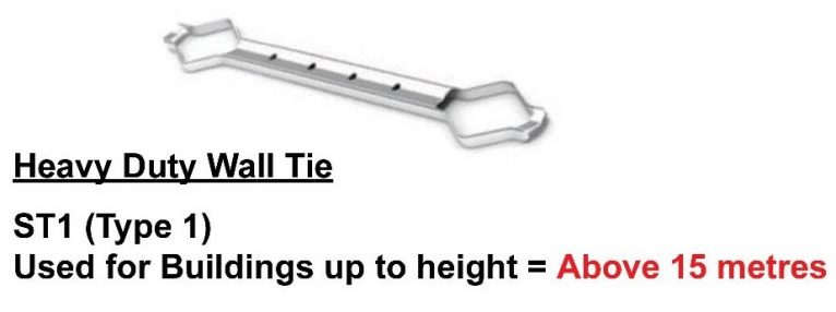 Heavy Duty Wall Tie Type 1.