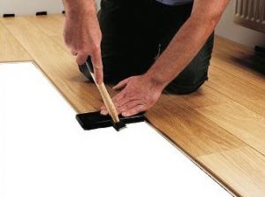 How to install laminate flooring with spacing.