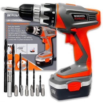Terratek 18V Cordless Drill Driver